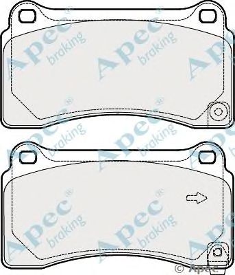 APEC BRAKING pad1811 -  Комплект тормозных колодок, дисковый тормоз